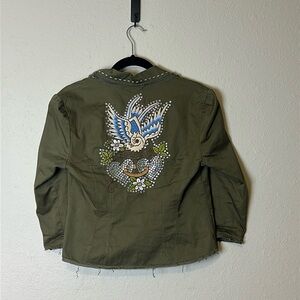 SOUL REVIVAL Bird Embroidered Jacket Size Medium‎